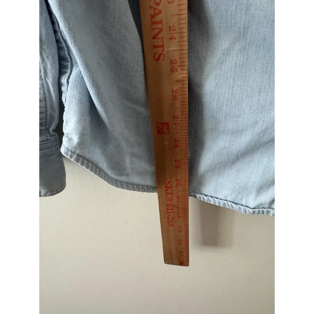 Levi's Denim Long Sleeve Western Shirt Men's XXL Pearl Snap Light Blue 3LYLW2262